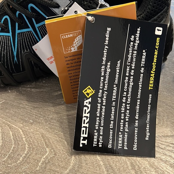 Terra Spider X Composite Safety Toe Shoes size 8.5 Black/Aqua New with Tags - Picture 6 of 8